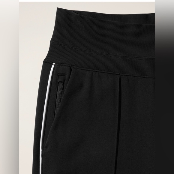 NWT-Athleta Black/White Venice Track Stripe Wide Leg Pant, XX Small Petite - Picture 5 of 9